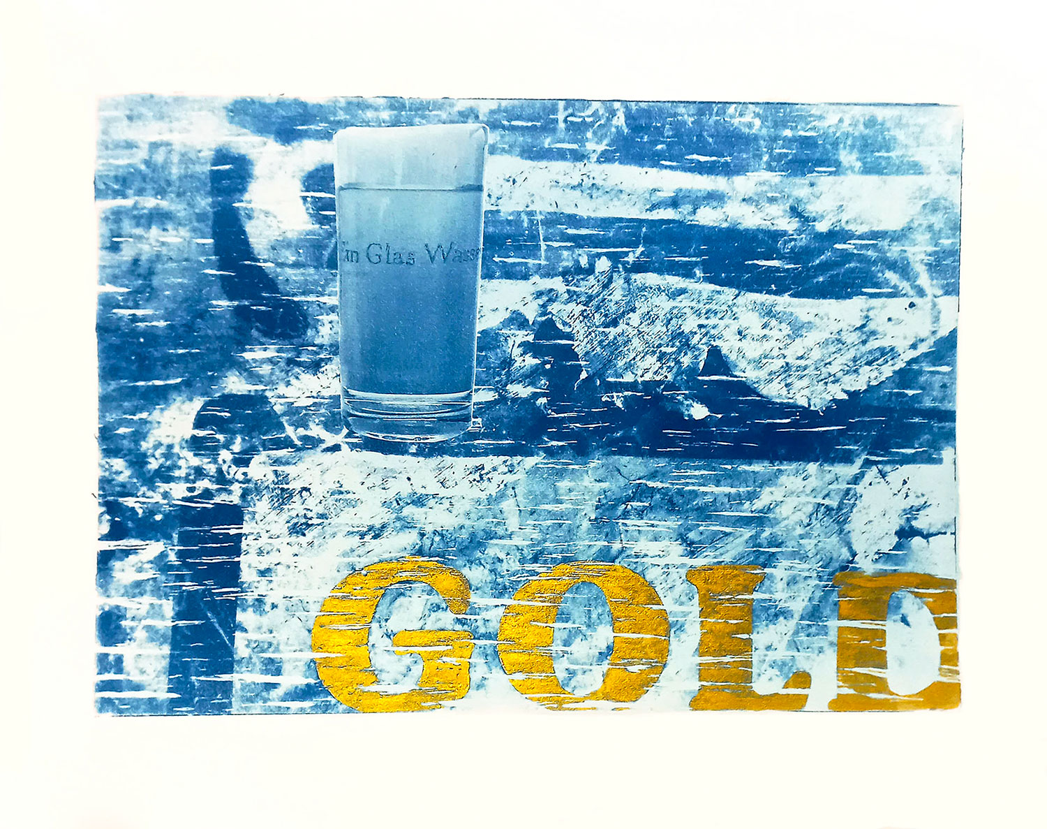Goldwert 50x60 - Cyanotypie - © Usch Quednau