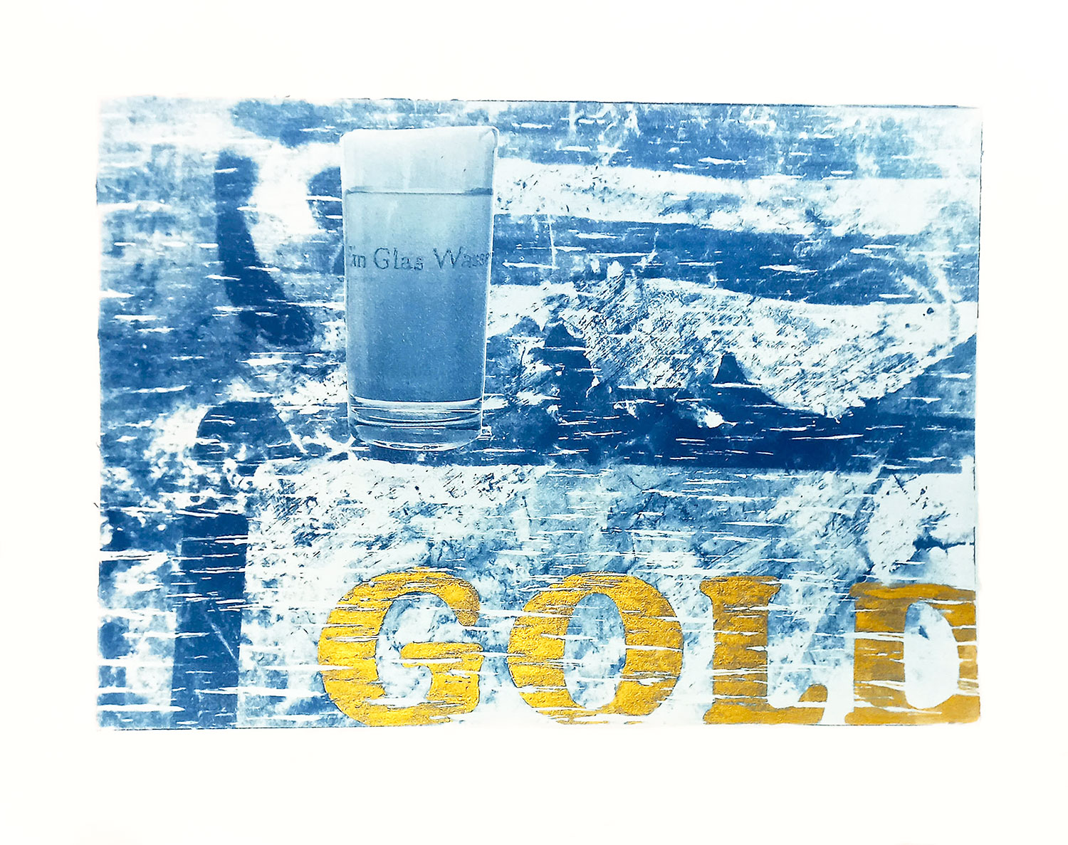 Goldwert-50x60 - Cyanotypie - © Usch Quednau
